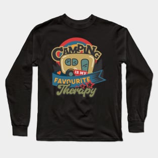 Camping is my therapy Long Sleeve T-Shirt